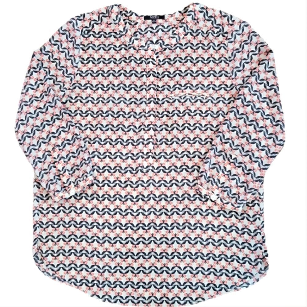 EC NYDJ LONG SLEEVE BYTTERFLY BLOUSE SZ.S